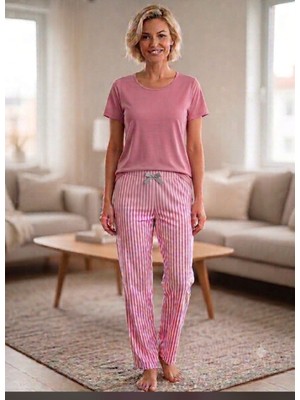 Lady Queen Bambu Likralı Ring Viskon Pijama Altı 6018