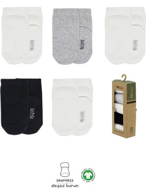 5'li Penye Soket Kutulu Basic Çorap 10131 Gri