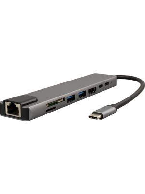Raca RC-29630 Type-C 8in1 HDMI Çok Fonksiyonlu USB 3.0 Dock Station (Macbook - Pc - Playstation - x