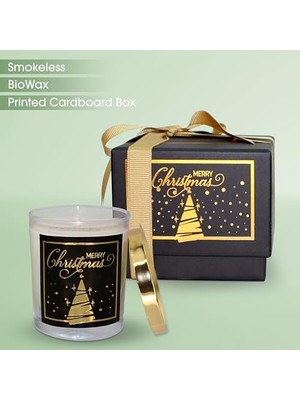 Charm Lab Candle – Yılbaşı Hediyesi, Yılbaşı Çam Ağacı, Ahşap ve Baharatlı Sandal Kokulu, Doğal Bio Balmum, 135 G Kokulu Mum, 40 Saat Yanma Süresi, Lüks Kutulu, Kadın ve Erkek Için Şık Yılbaşı Hediye