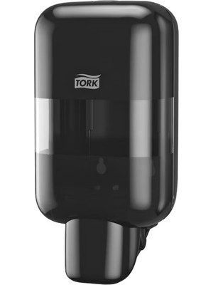 Tork Mini Sıvı Sabun, Köpük Sabun ve Dezenfektan Dispenseri Siyah S5 Manuel Duvar Tipi (565208)