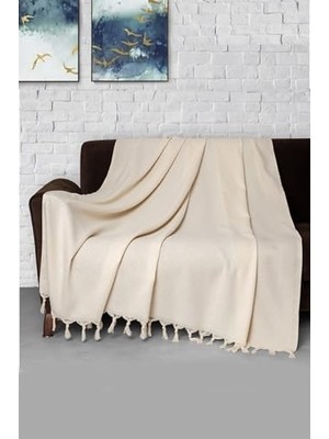 Denizli Concept Trendy Koltuk Örtüsü Naturel 170 x 300