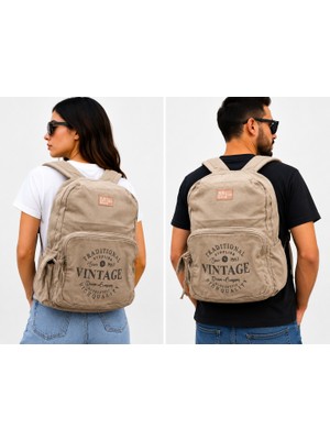 Old Cotton Organik Gabardin Armut Model Unisex Sırt Çantası
