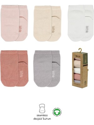 5'li Penye Soket Kutulu Basic Çorap 10131 Pudra