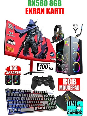 Dmc N37  (GTA 5) İ7 2600 16GB 256GB SSD 500GB 8GB RX580 23,8 Curved Oyuncu Masaüstü Bilgisayarı