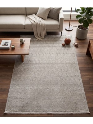 Merinos Octavia Serisi  Vizon Yumuşak Dokulu  Minimal Halı Modern Bukleli Anti Bakteriyel Sade Şık Salon Oturma Odası Dokuma Makine Halısı 75491-70