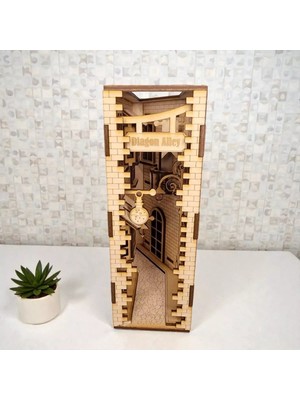 Ardecem Bilgisayar Diagon Alley Harry Potter Book Nook Kitap Tutucu - Sihirli Dıy Minyatür Maket