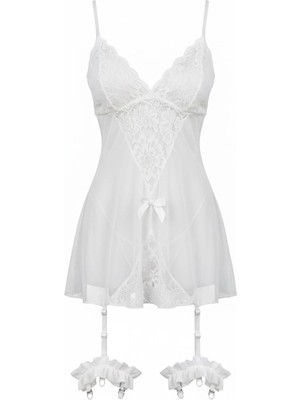 C&city Dantel Detaylı Babydoll Krem
