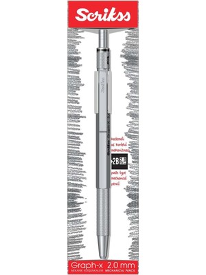 Misda Store Office Graphx Mekanik Kurşun Kalem Saten Gri 2 mm