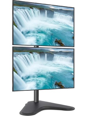 Misda Store EF73 Steel Design 2-8 kg Çift Ekran Asansörlü 13"-27" Monitör Standı