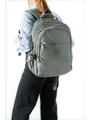 Baginn Unisex Klinkır Okul Çantası Lise Ortaokul Üniversite Sırt Çantası 40*30 cm Hafif Kumaş Çok Cepli 3k