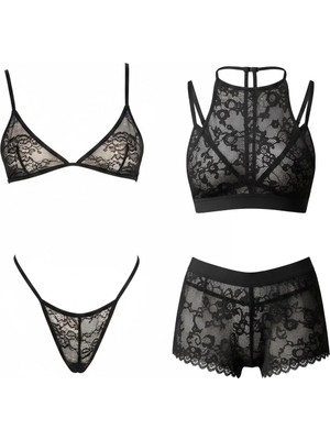 C&city 4lü Bralet Set Siyah