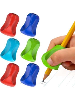 Misda Store Pencil Grip Pinch Grip Ergonomik Yazma Yardımcısı, Parlak Renkli Kalem Tutacakları, 6'lı Paket TPG-12706