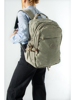 Baginn Unisex Klinkır Okul Çantası Lise Ortaokul Üniversite Sırt Çantası 40*30 cm Hafif Kumaş Çok Cepli 3k