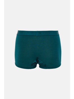 Dagi Petrol Yeşili Desenli Micro Modal Boxer