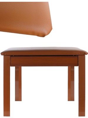 Misda Store TBX-144OR Üst Kalite Piyano Taburesi Gizli Bölmeli Turuncu Renk (32X54X48)