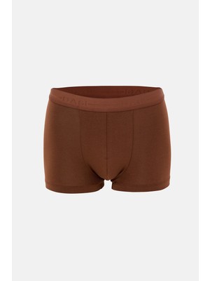 Dagi Kahverengi 5210 2'li Desenli Pamuk Boxer