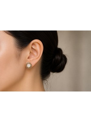 Parla Studio Gold Pearl Küpe