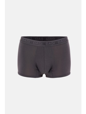 Dagi Antrasit-Siyah 3'lü Desenli Micro Modal Boxer