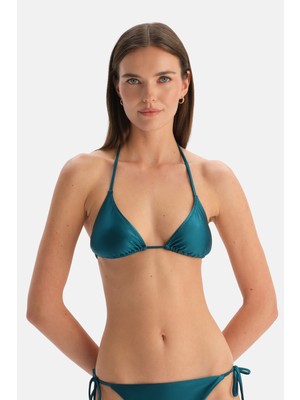 Dagi Petrol Mavi Üçgen Küçük Bikini Üst