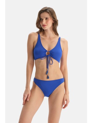 Dagi Sax Mavisi Düşük Bel Bikini Alt
