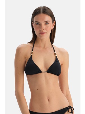 Dagi Siyah Üçgen Küçük Bikini Üst