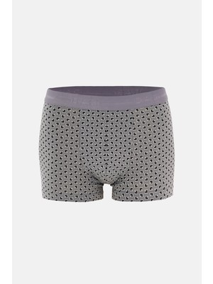 Dagi Gri Desenli Pamuk Boxer