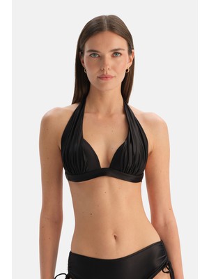 Dagi Siyah Üçgen Geniş Kaplı Bikini Üst