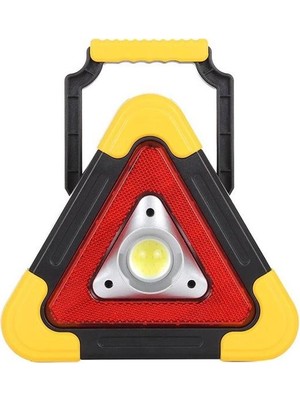 Powermaster HB-6609 Solar Şarjlı 500 Lümen Çok Fonksiyonlu Üçgen Reflektör Işıklı Ikaz Lambası