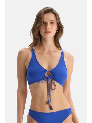 Dagi Sax Mavisi Üçgen Bikini Üst