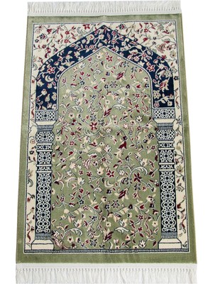 EstoreBox Ravza Desenli Halı Tipi Dokuma Seccade - Yeşil