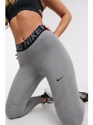 Nike Pro Tigh Fit Full Length Leggings Toparlayıcı Tam Boy Gri Tayt