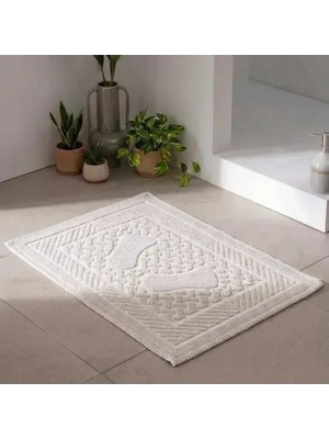 Botti Home Pamuklu Kilim Dokulu Banyo Ayak Havlusu | Dokumalı Banyo Kilimi ve Banyo Paspası | Klozet Önü Ayak Havlusu | Tekli ve 2’li Set Seçenekli Modern Banyo Tekstili