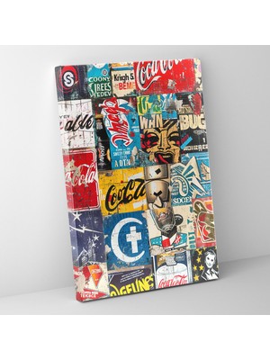 Popcasso Sanat Eseri Kanvas Tablo Duvar Dekoru
