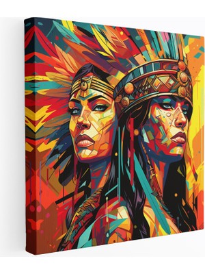 Popcasso Pop Art Tarzı Kadın Figürü Kanvas Tablo - Etkileyici Duvar Sanatı Dekorasyonu