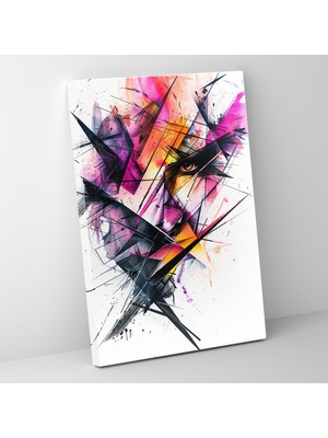 Popcasso Geometrik Soyut Kanvas Tablo