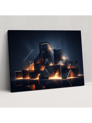 Popcasso Geometrik Modern Ilham Kanvas Tablo