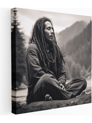 Popcasso Bob Marley Temalı Kanvas Tablo