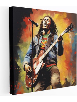 Popcasso Bob Marley Duvar Tablosu Sanatı