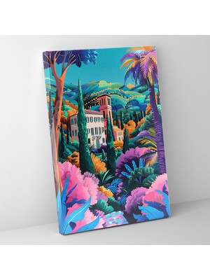 Popcasso Klasik Manzara Pop Art Kanvas Tablo