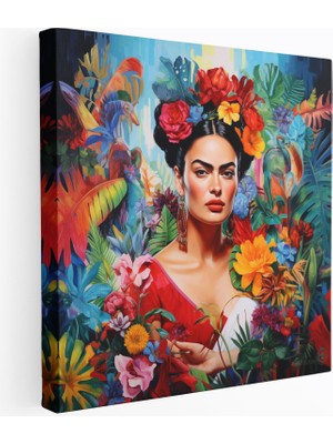Popcasso Tutku Temalı Frida Kahlo Kanvas Tablo