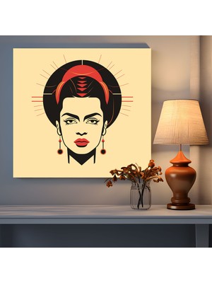 Popcasso Frida Kahlo Portre Kanvas Tablo