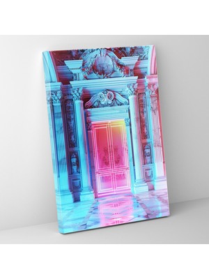 Popcasso Barok ve Popart Karışımı Neon Kanvas Tablo