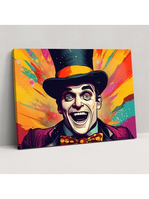 Popcasso Pop Art Tarzında Şovmen Sirk Kanvas Tablo