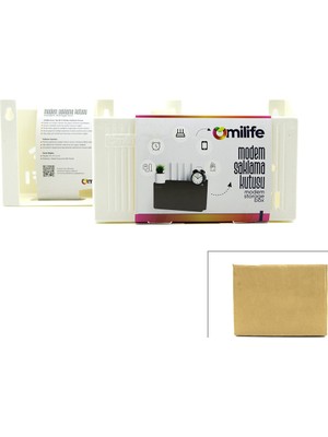 Marsilyan Modem Saklama Kutusu - Plastik - Tek Renk - 25X15X6 cm