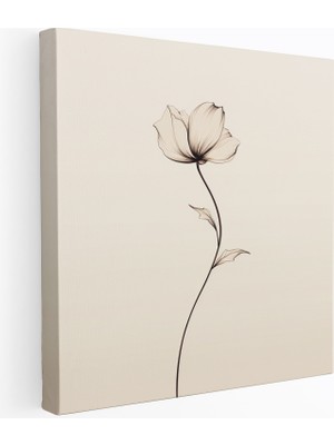 Popcasso Minimalist Kuru Çiçekler Dekoratif Kanvas Tablo