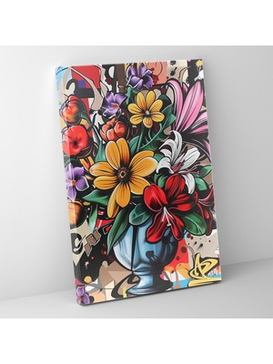 Popcasso Graffiti Görselli Klasik ve Pop Art Kanvas Tablo
