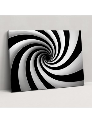 Popcasso Hipnotik Spiral Desenli Kanvas Duvar Tablosu