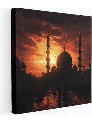 Popcasso Kutsal Kuran Motifiyle Majestik Camii Kanvas Tablo