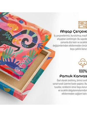 Popcasso Efsanevi Yapraklar Kanvas Tablo